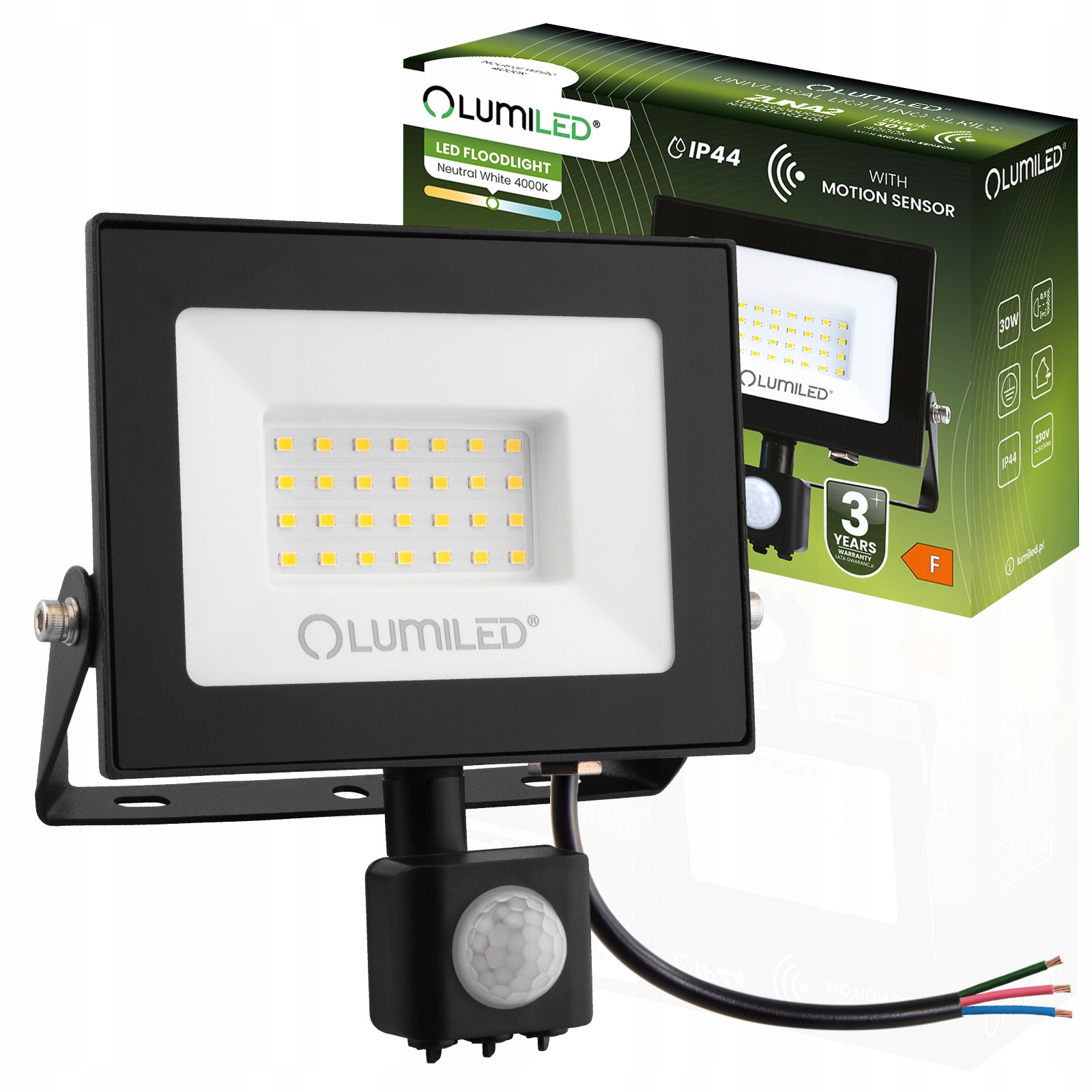 Naświetlacz LED ZUNA2 30W – Nowoczesne oświetlenie z czujnikiem ruchu