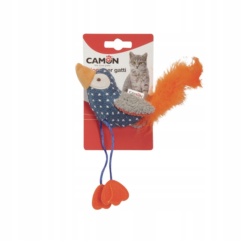 Camon Cat Toy – Zabawka dla kota ptak z piórkami