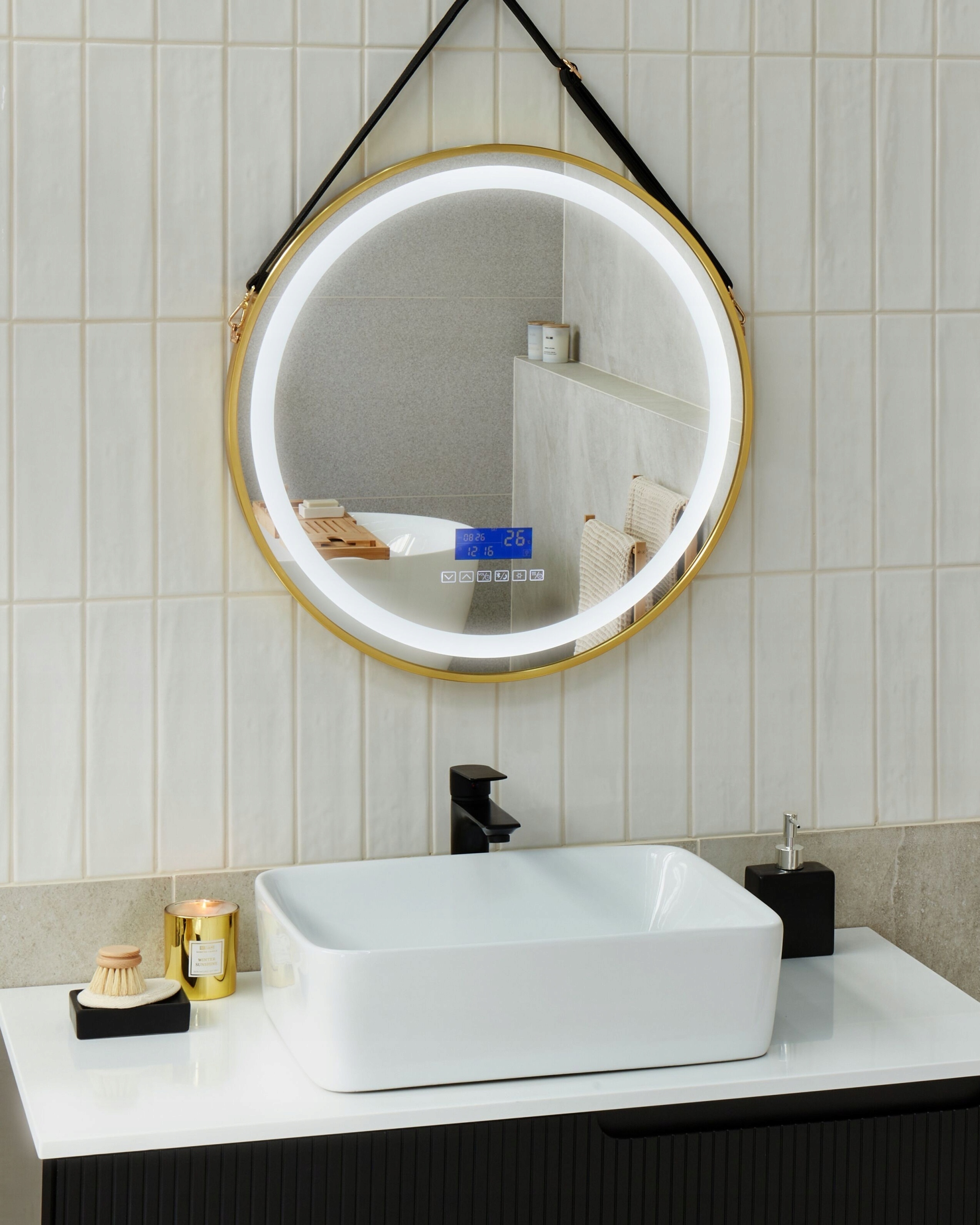Lustro łazienkowe LED DAROIS 60 cm – Elegancja i funkcjonalność w Twojej łazience
