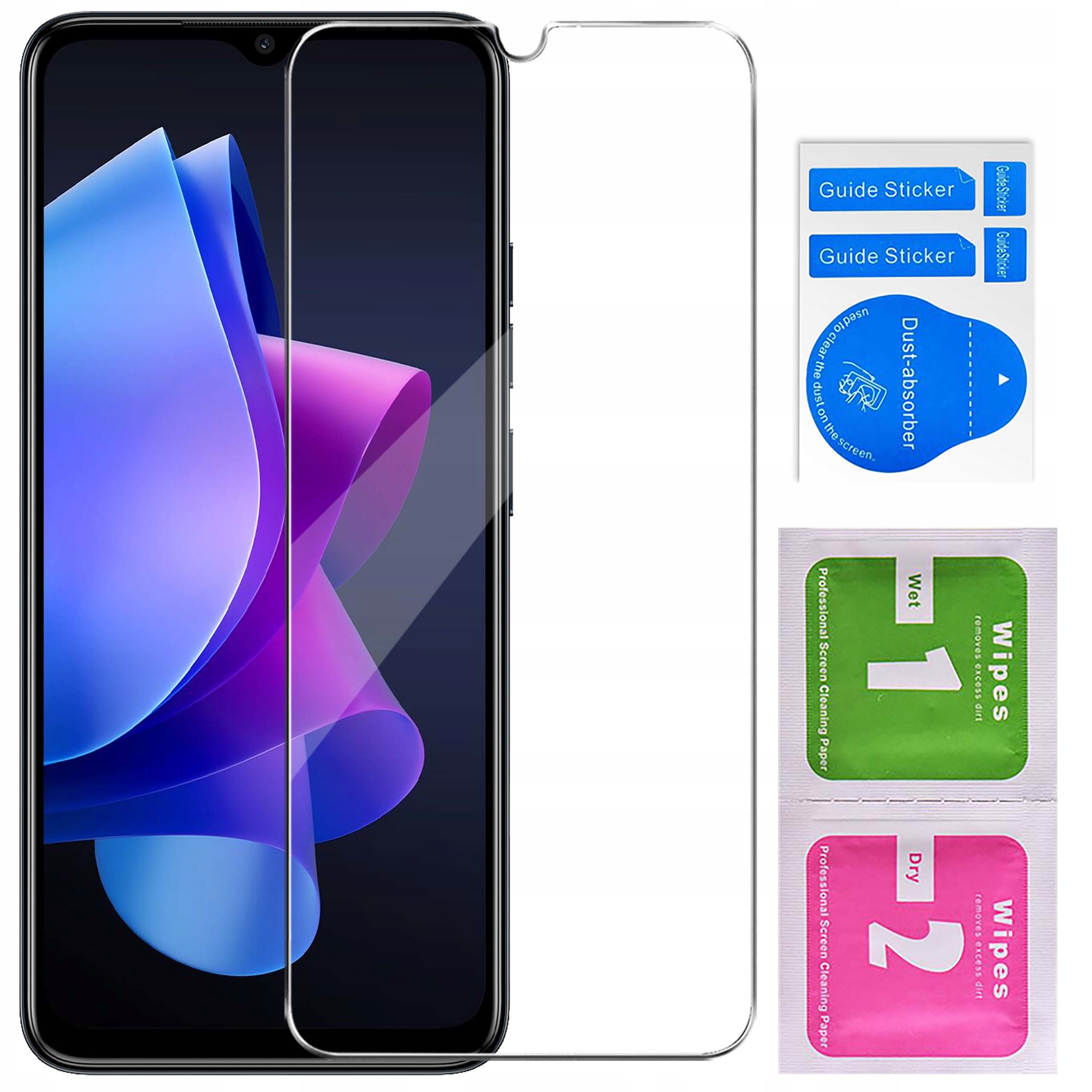 Zestaw akcesoriów do ochrony ekranu – Szkło hartowane 9H w komplecie