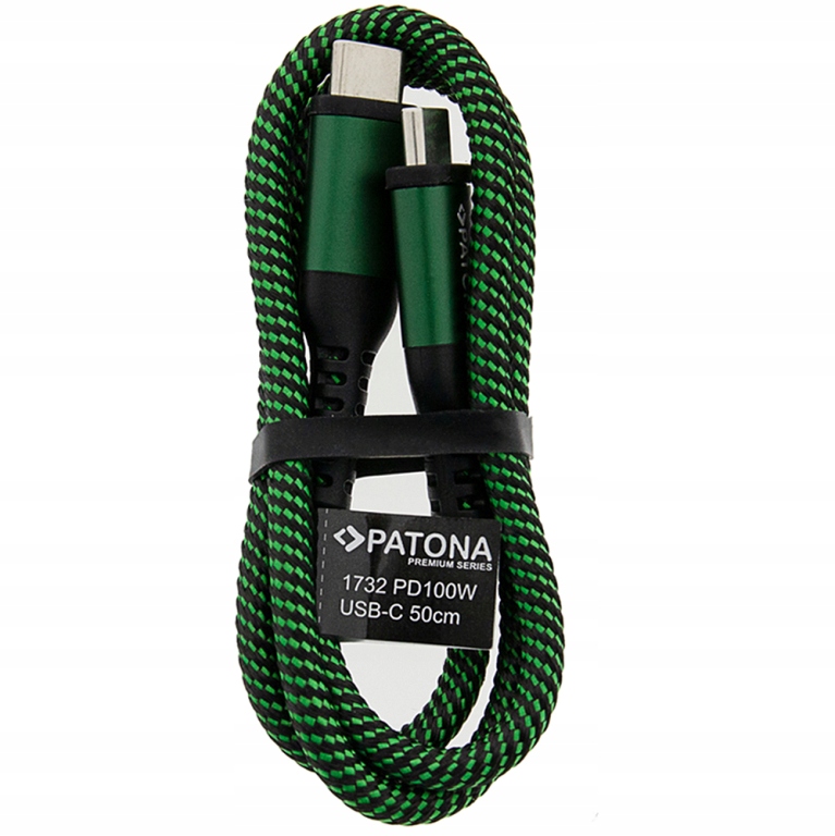 Kabel zasilający Patona 1732 Premium PD 100W USB-C 50 cm – Wydajne zasilanie i transfer danych