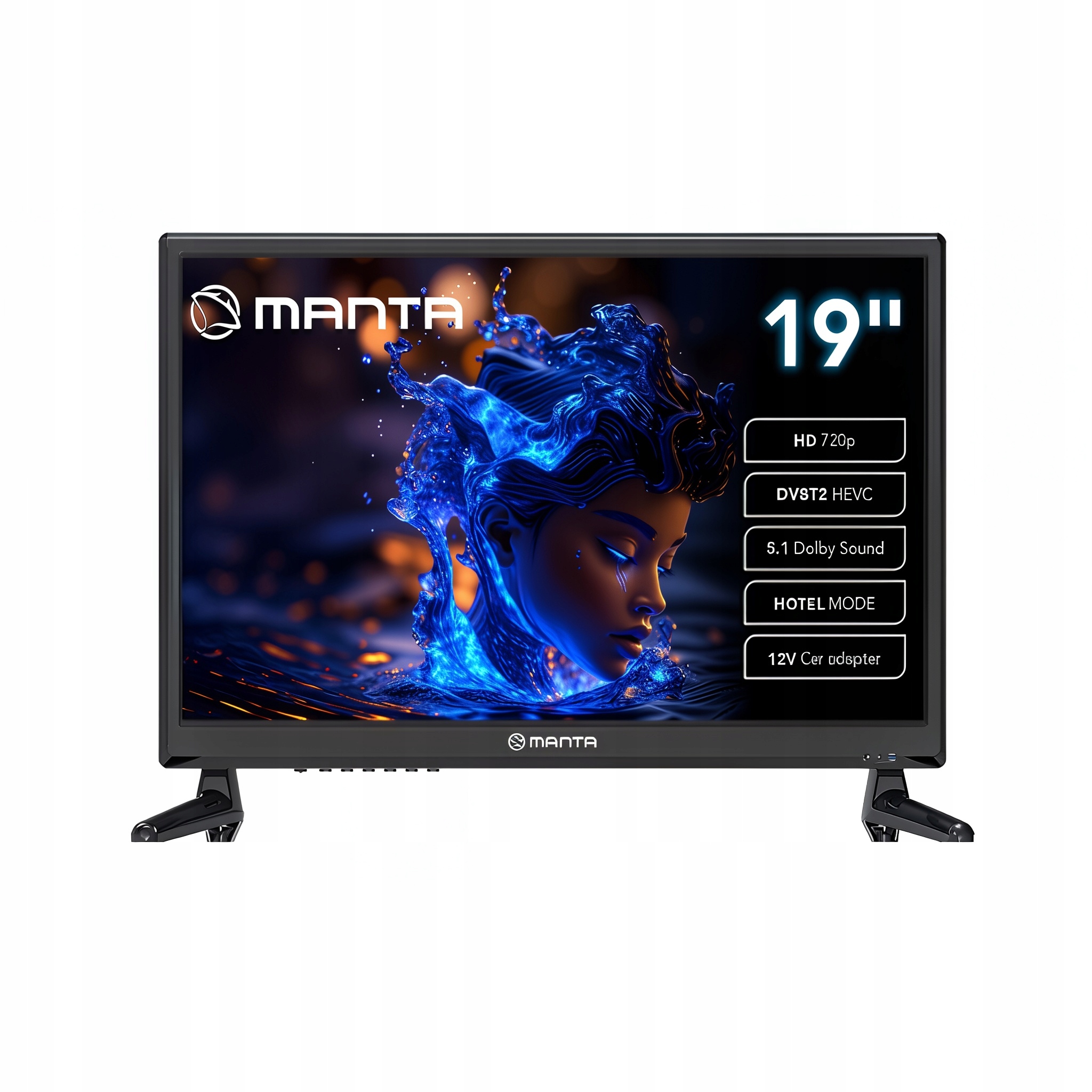 TELEWIZOR 19 CALI LED HD DVBT MANTA – Idealny do kampera i biwaku