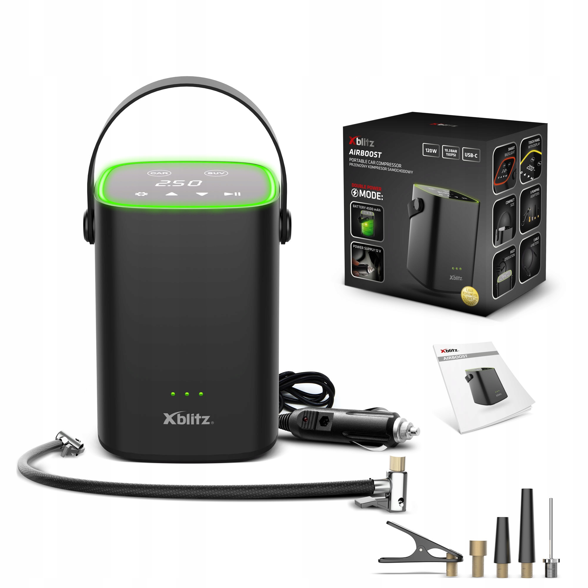 Kompresor samochodowy Xblitz Airboost – Niezawodne wsparcie w każdej sytuacji