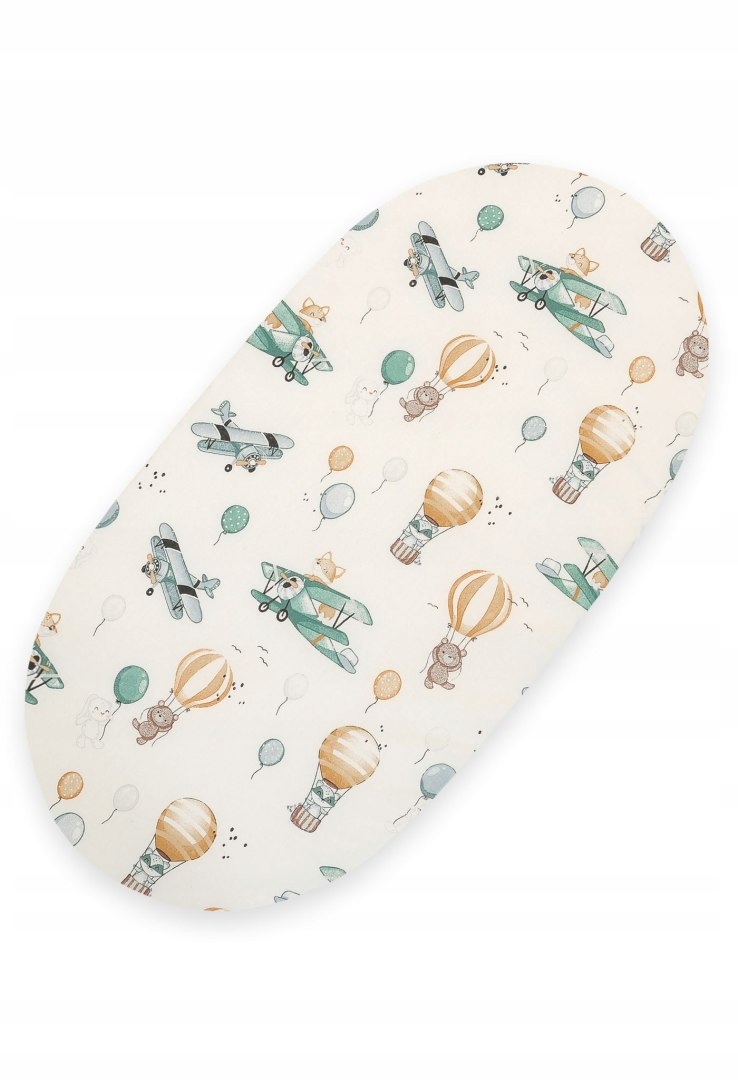 Prześcieradło bawełniane do kosza Mojżesza Boho 75x35 cm - Sky adventure