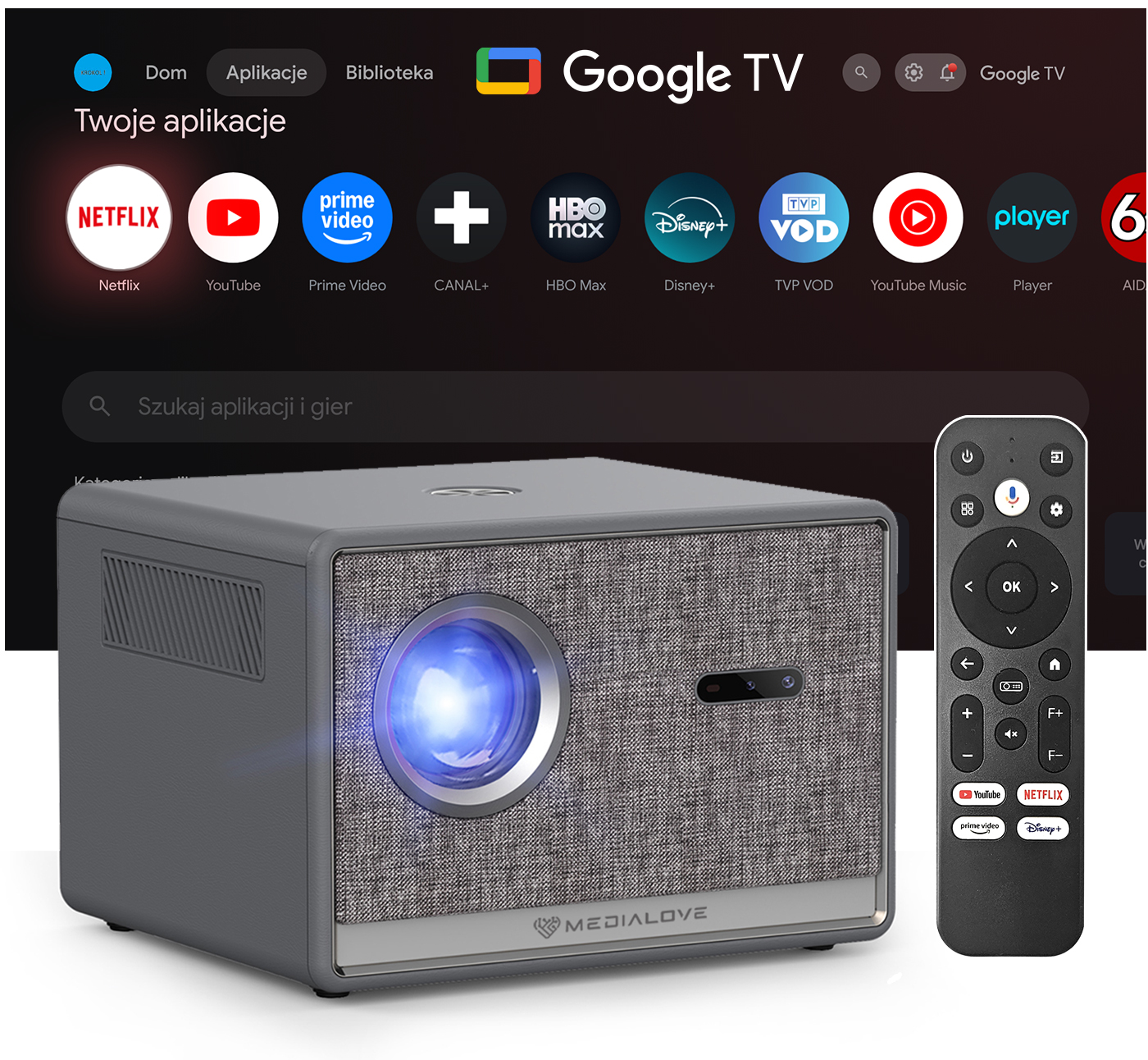 Oficjalny system Google TV 14 – Szybki dostęp do ulubionych aplikacji