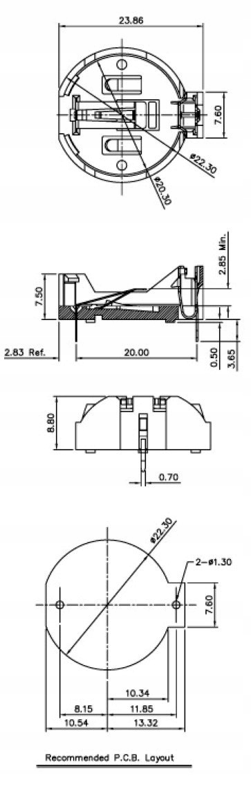 Wymiary i rozstaw nóżek podstawki