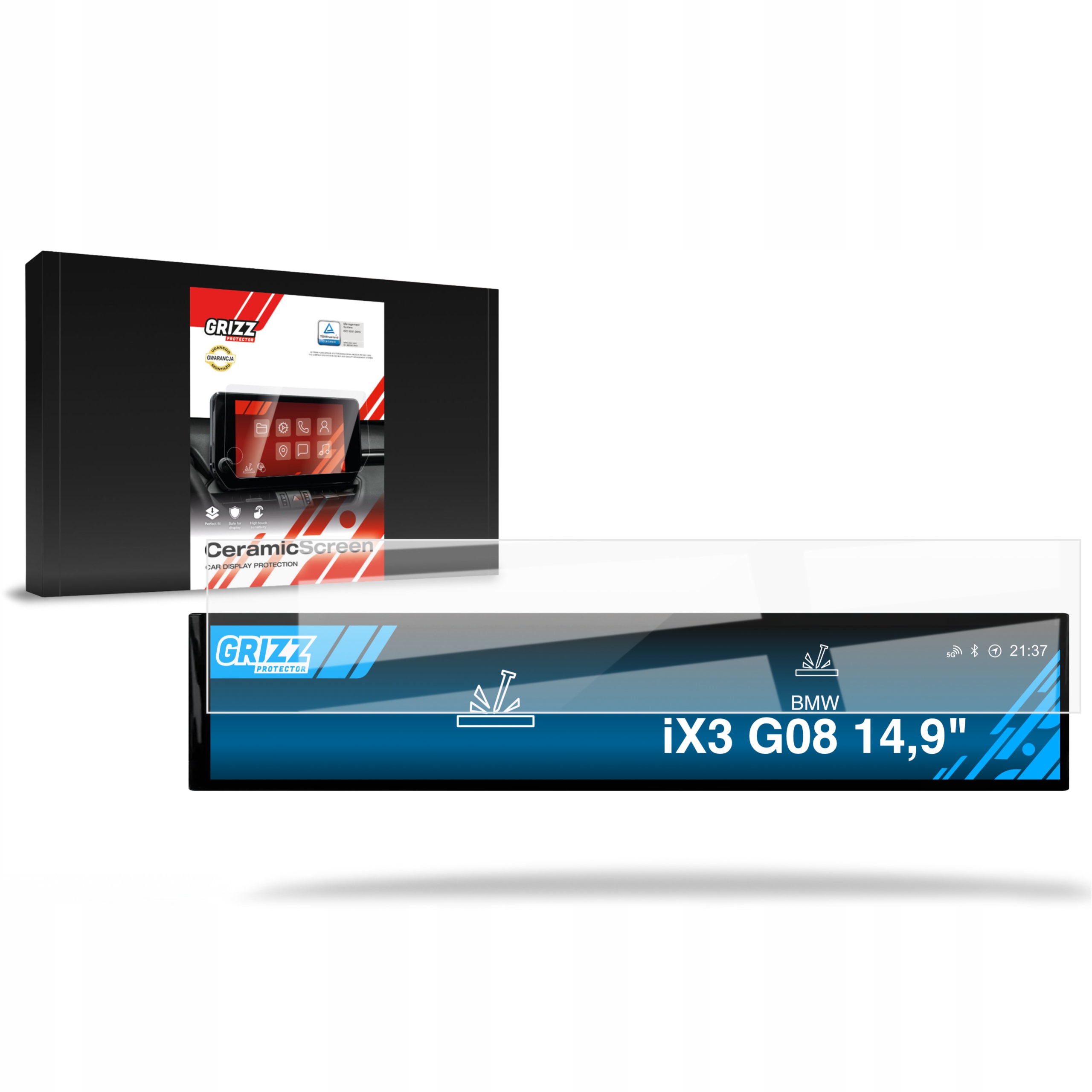 Folia ceramiczna CarDisplay Protection do BMW iX3 G08 (2020-2026) – Doskonała ochrona wyświetlacza