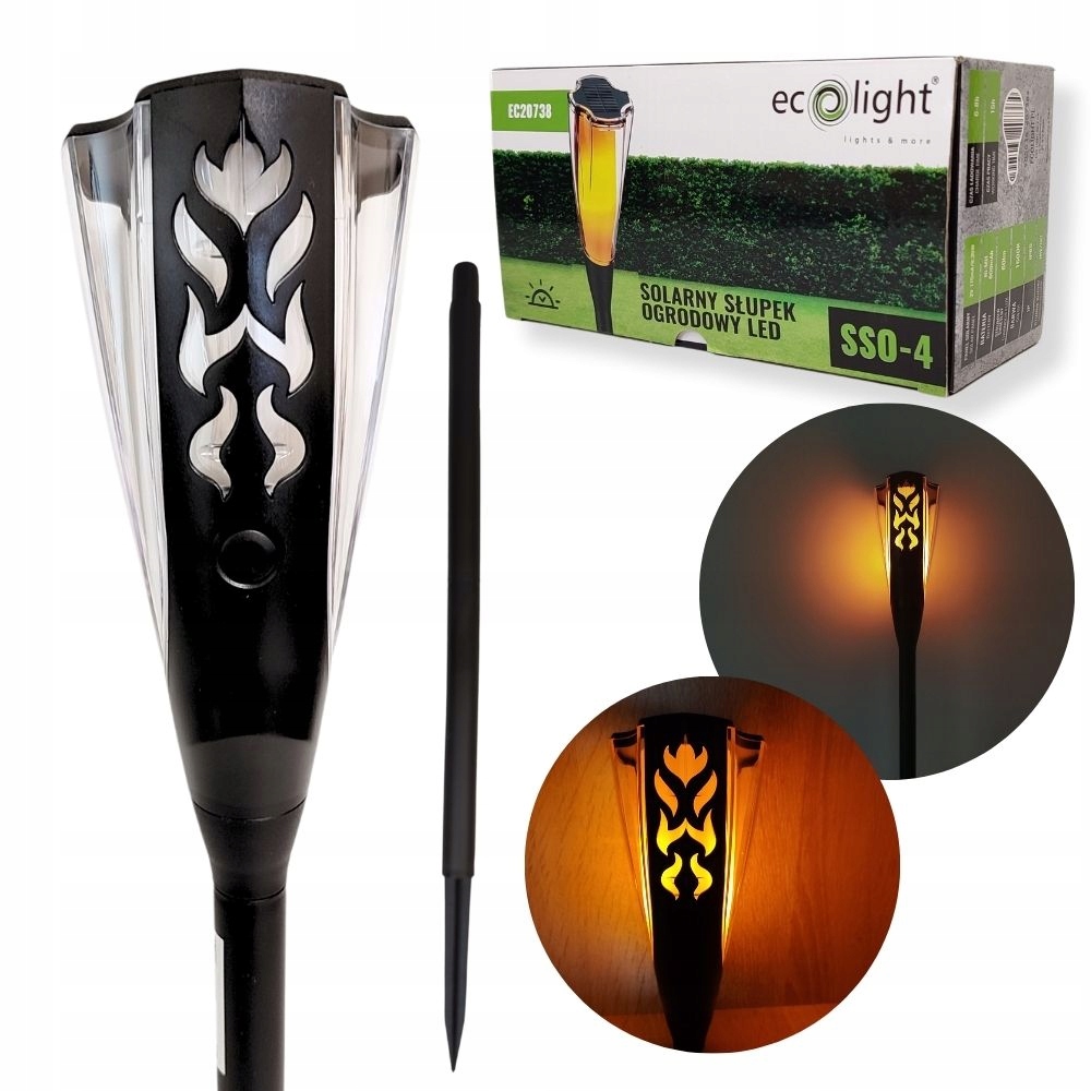 ECO-LIGHT SOLARNY SŁUPEK OGRODOWY LED SSO-4 – Oświetlenie Twojego ogrodu