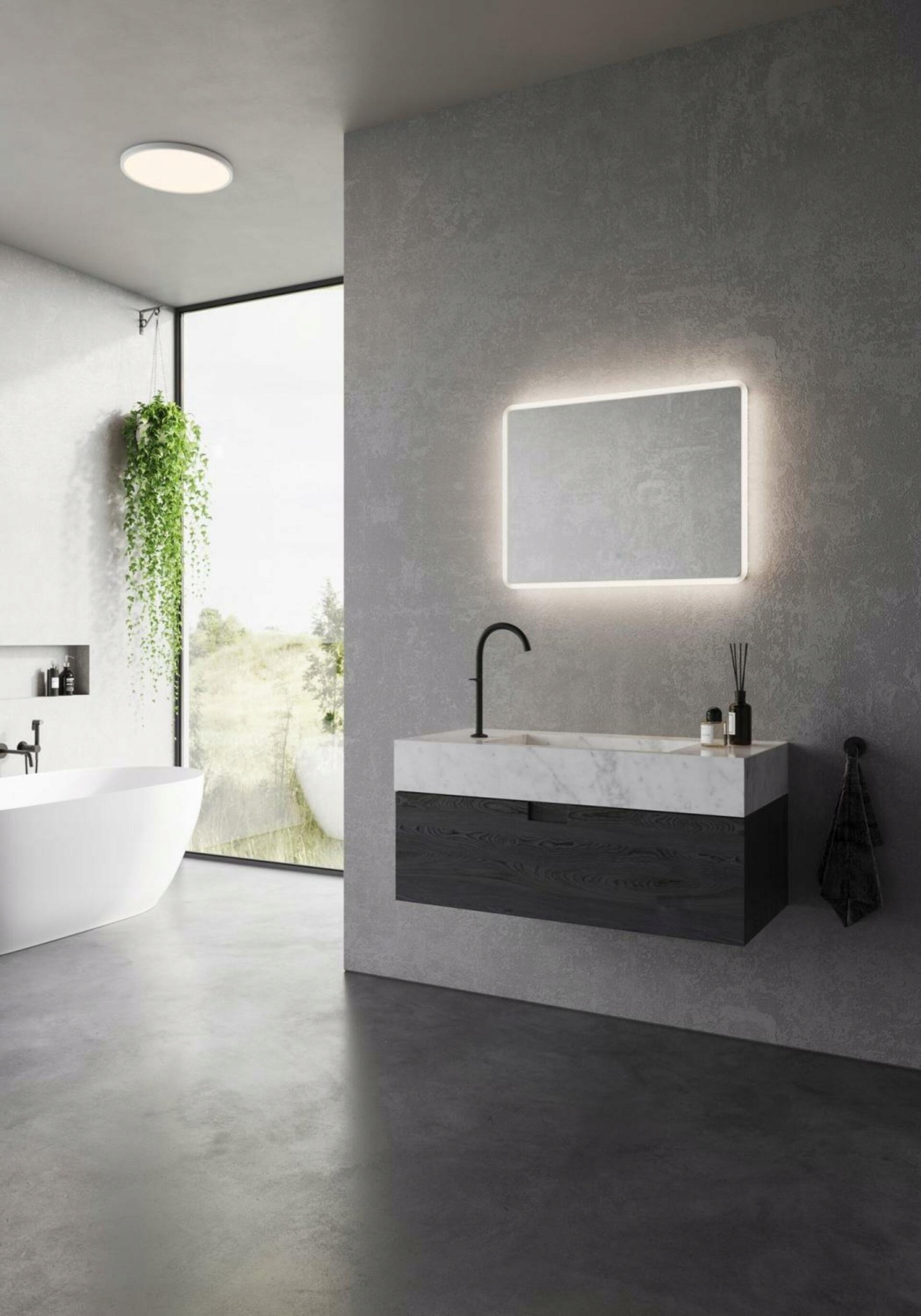 Łazienkowe Podświetlane LED Dovina 20W – Nowoczesne lustro dla Twojej łazienki