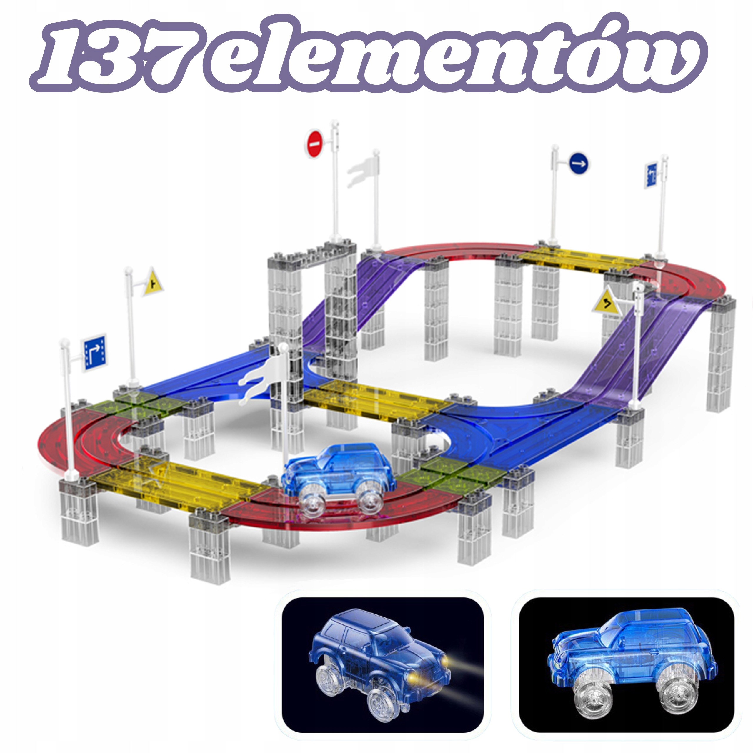 Efektowne podświetlenie LED w samochodziku