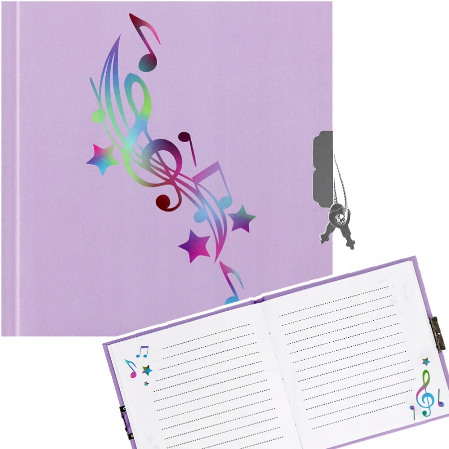 Kolorowa okładka z grafiką Music