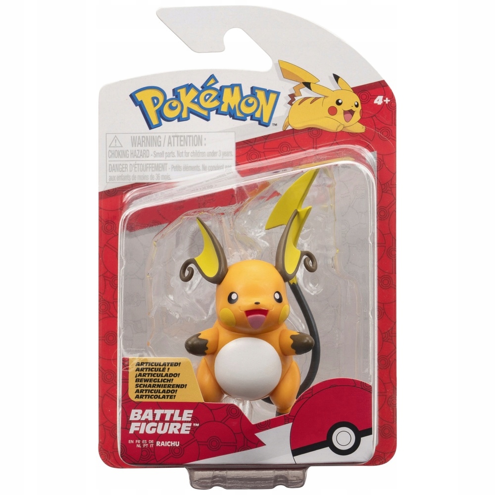POKEMON figurka bitewna Raichu – Oryginalna kolekcjonerska figurka dla fanów