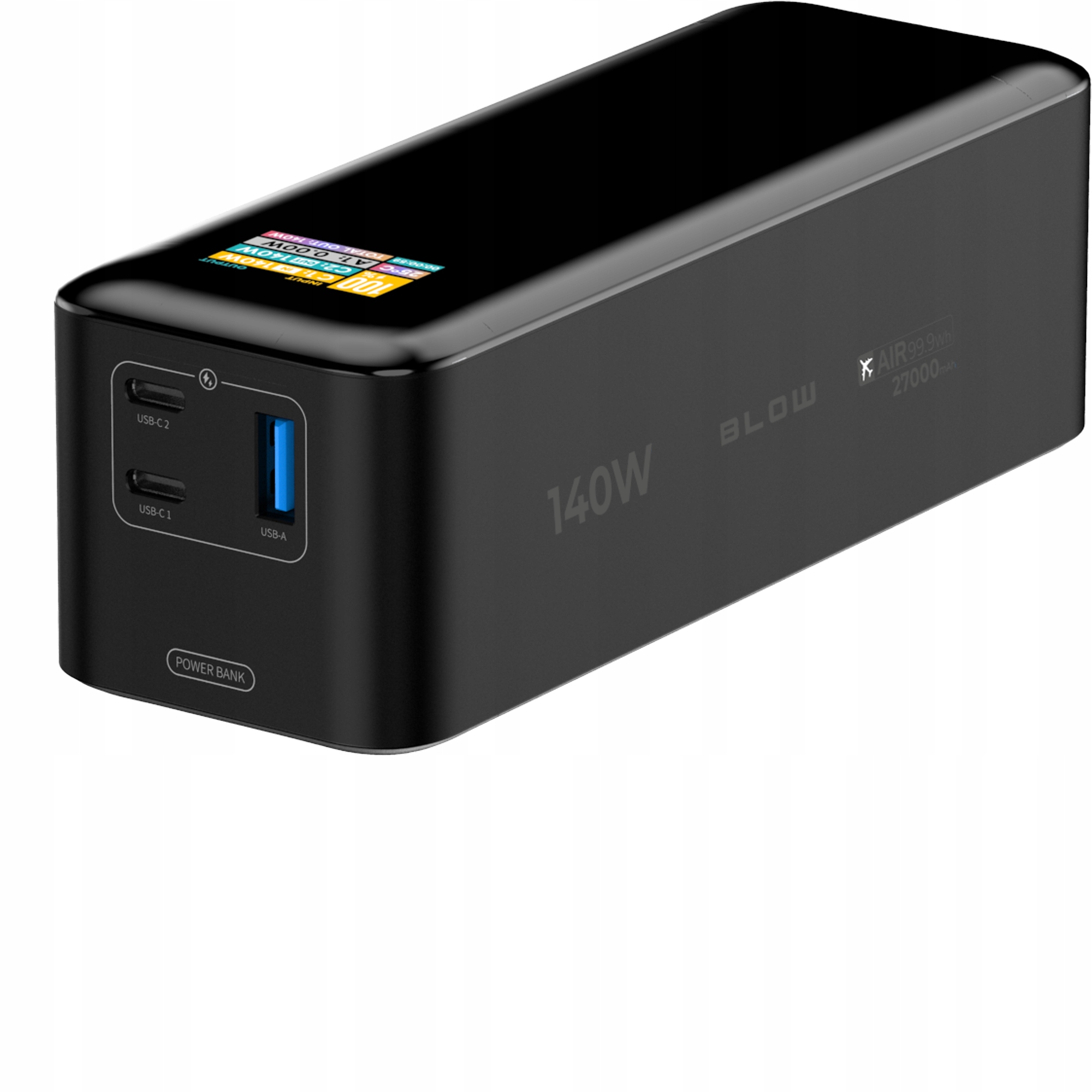 BLOW POWER BANK 27000MAH PD 140W AIR99.9 CZARNY – Twoje źródło energii w podróży