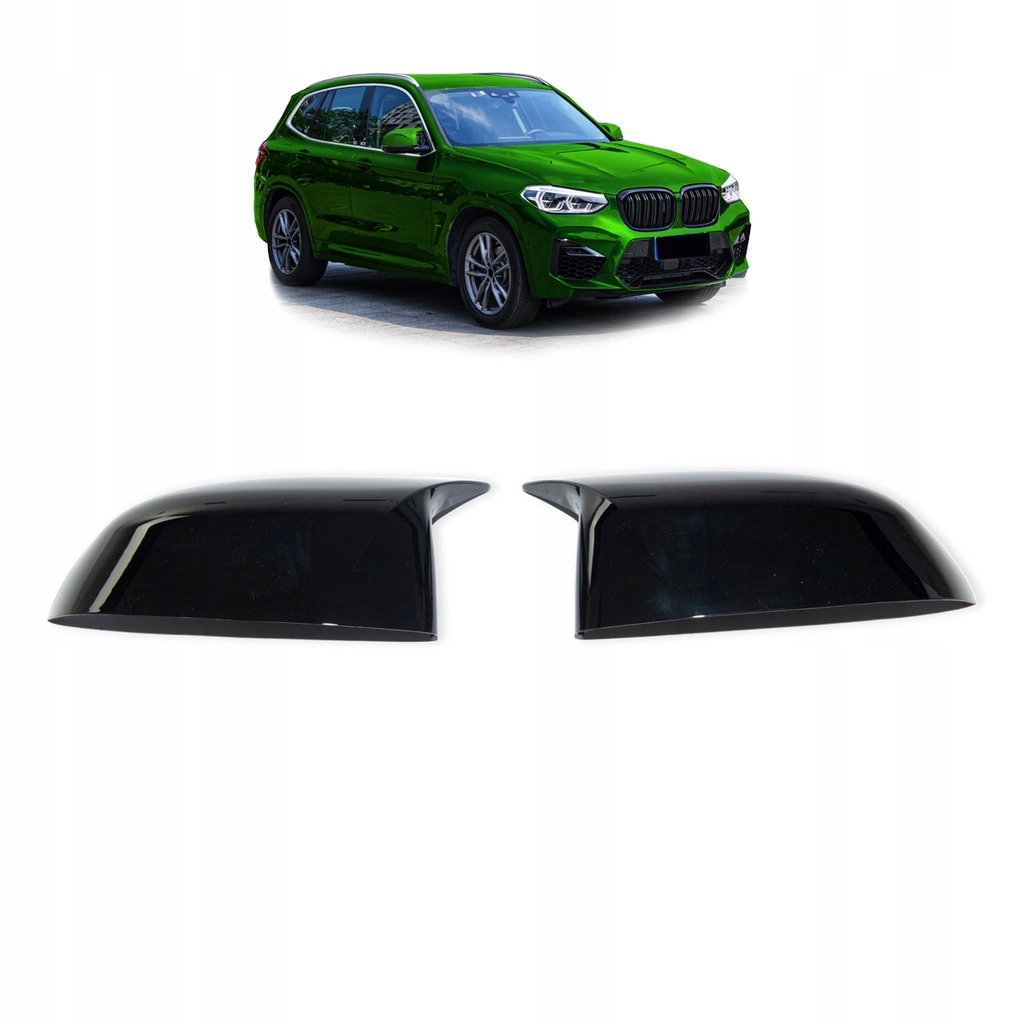 Zestaw osłon lusterek bocznych Gloss Black do BMW X3 G01 X4 G02 X5 G05 X6 G06 X7 G07 2017-2020 – Styl M pakiet