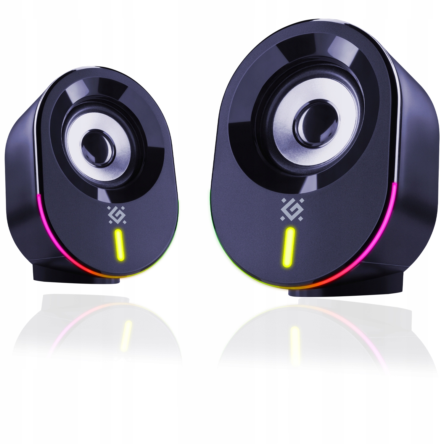 Głośniki Defender SOLAR 8 2.0 10W Bluetooth USB z podświetleniem RGB – Doskonałe do gier i muzyki