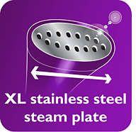 Płytka parowa XL ze stali szlachetnej zapewniająca szybsze efekty