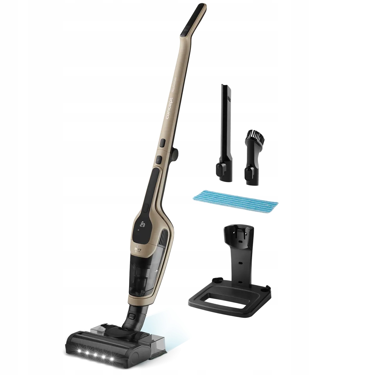 Pionowy odkurzacz akumulatorowy 3w1 Aquaglide 28,8 V VP4220 – Twój wszechstronny pomocnik w sprzątaniu