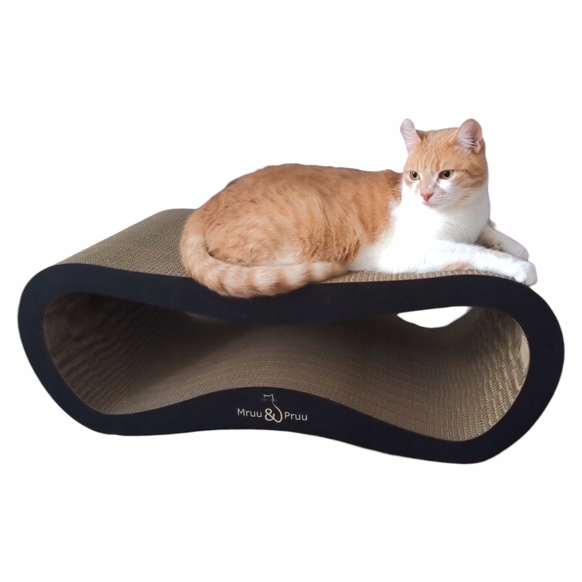 Drapak dla kota czarny XXL LEON – Wygodne legowisko i zabawka w jednym