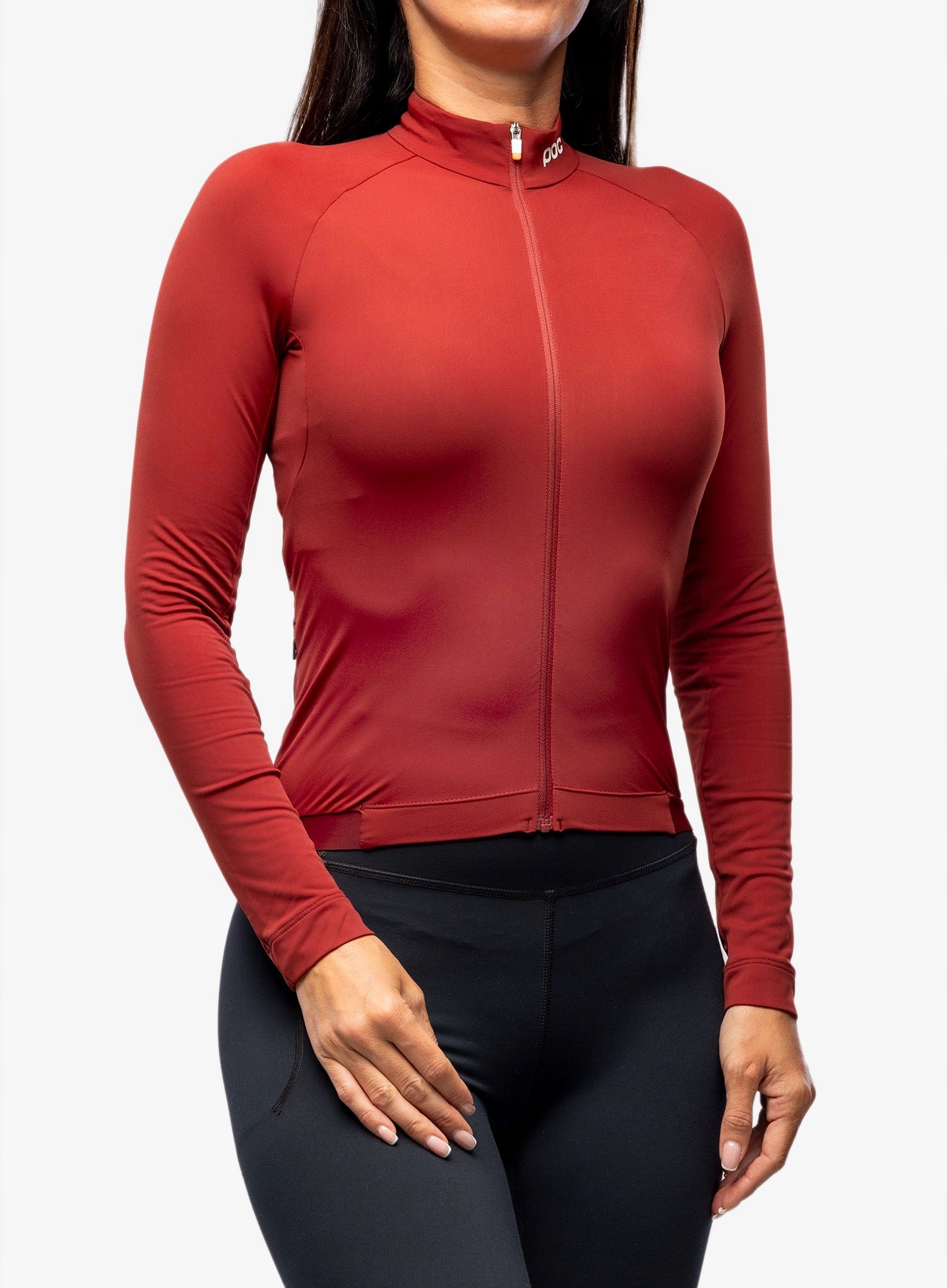 Bluza rowerowa damska POC W Ambient Thermal Jersey - garnet red S – Komfort i styl na rowerze