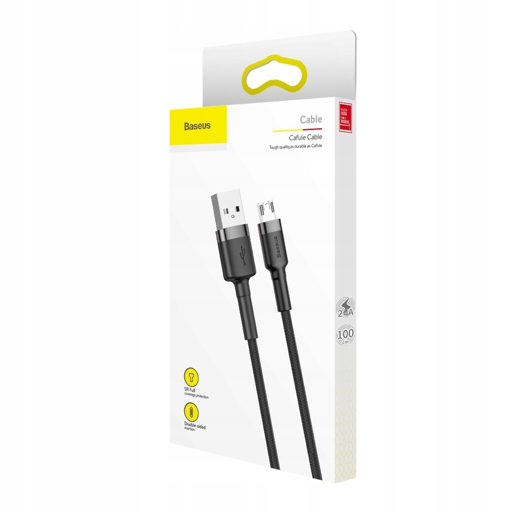 Kabel USB-A - microUSB 1 m Czarno-szary (CAMKLF-BG1) – Wydajność i styl w jednym