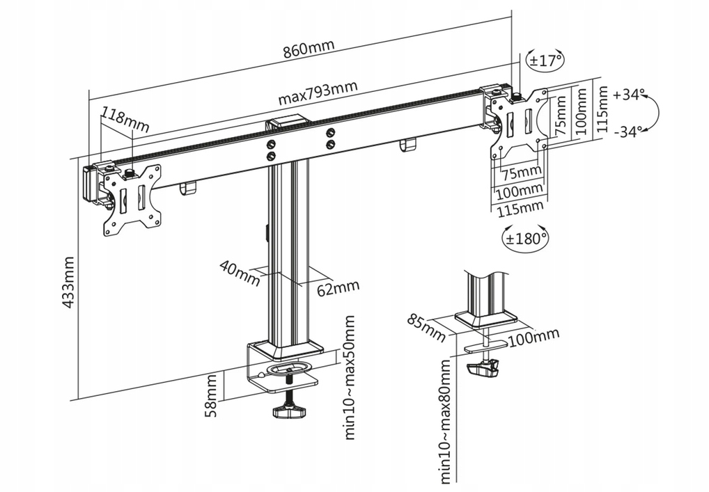 Regulacja wysokości, pochylenia i obrotu