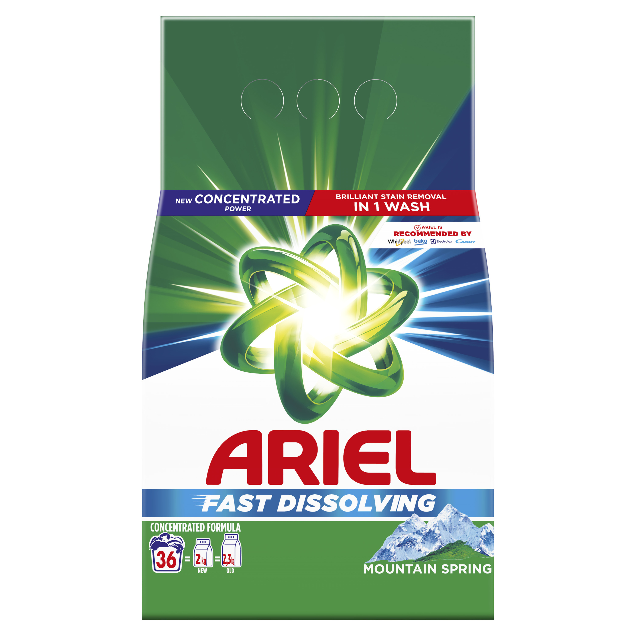 Proszek do prania ARIEL MOUNTAIN SPRING 1.98kg – Skuteczność i świeżość