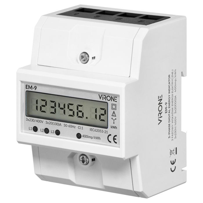 3-fazowy cyfrowy wskaźnik zużycia energii elektrycznej – Precyzyjne monitorowanie energii