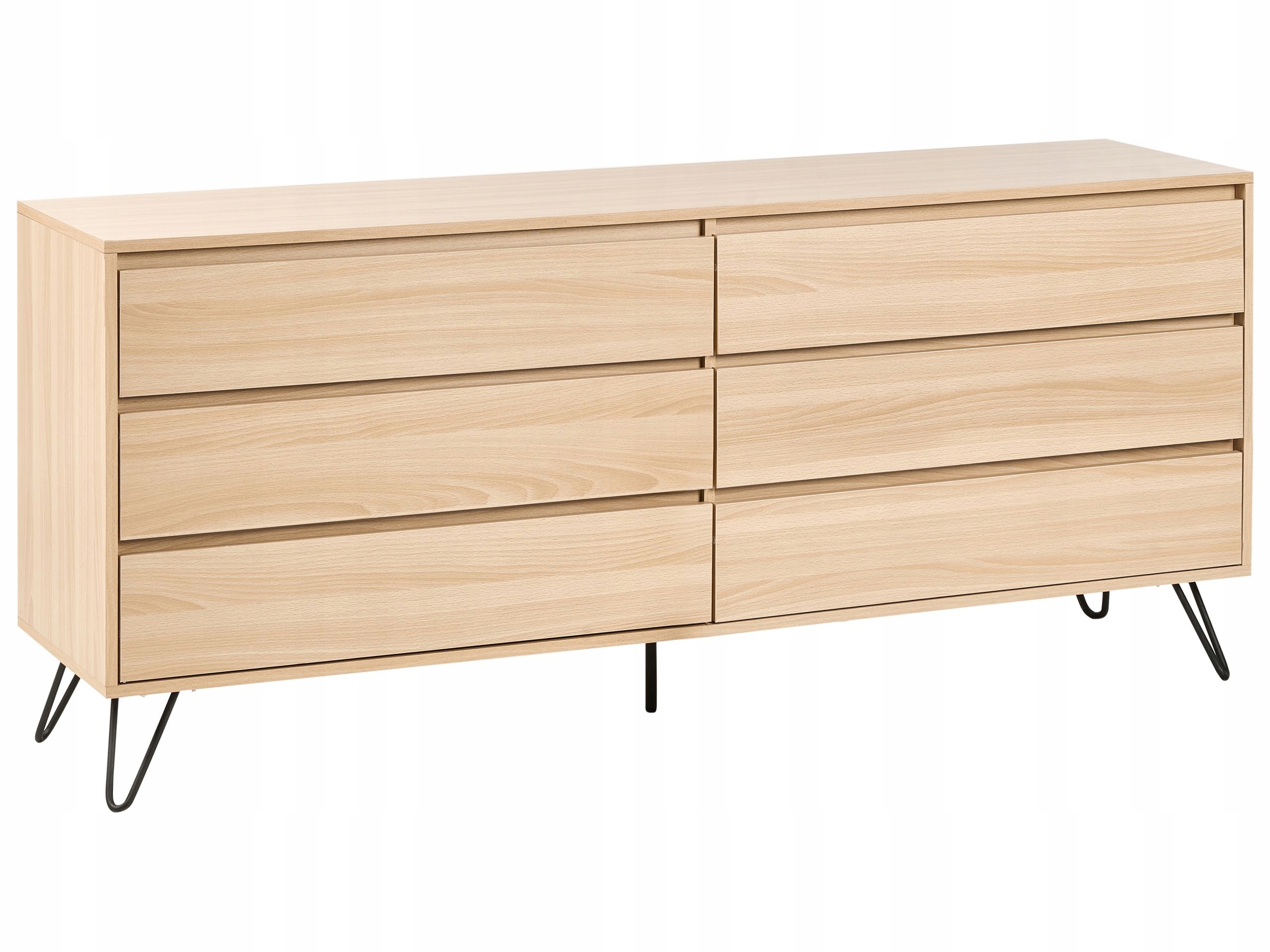 Komoda 6 szuflad CARDIGAN Jasnobrązowy – Styl i funkcjonalność w jednym