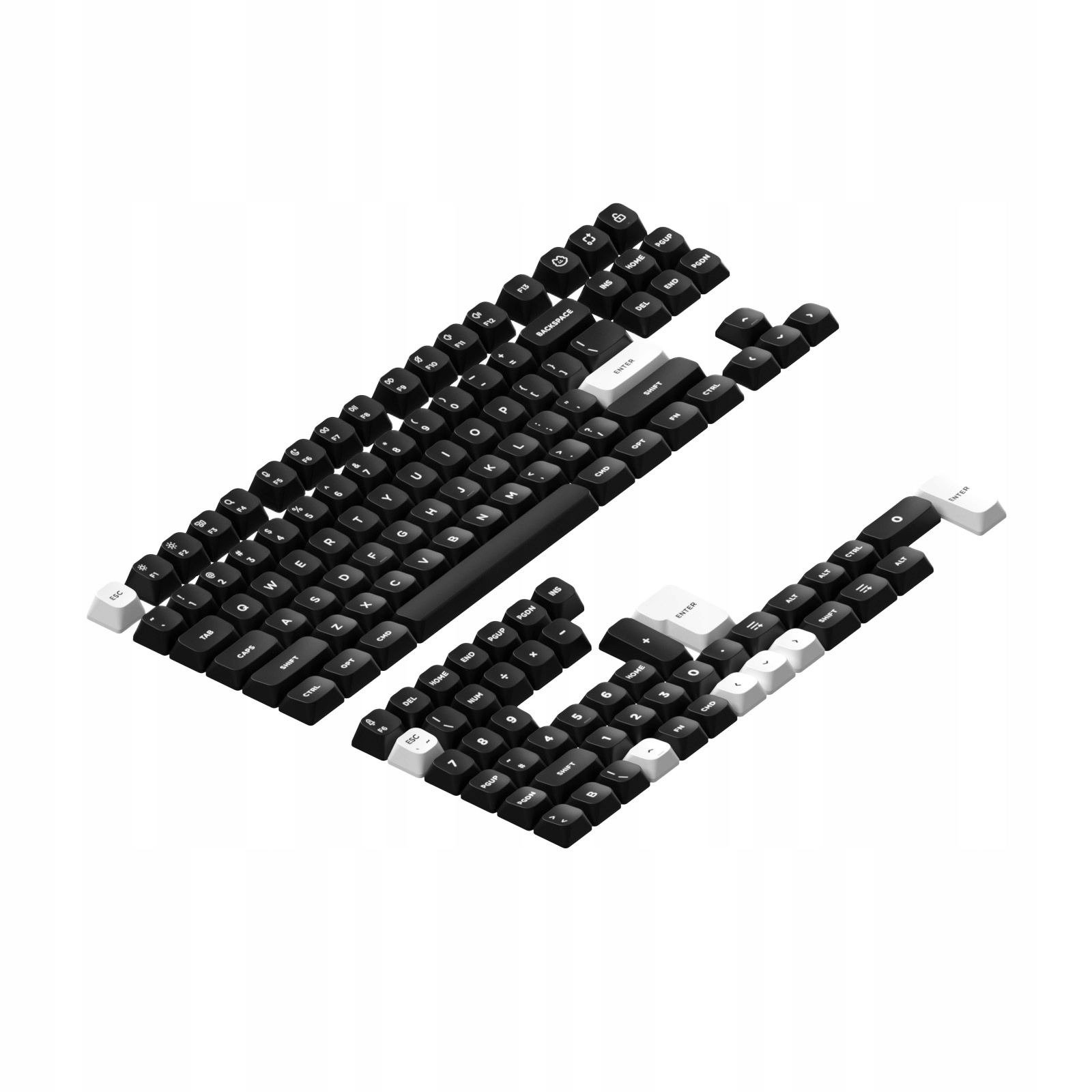 Nuphy – Gem mSA Double-shot PBT Keycaps – Nasadki do klawiatury mechanicznej Obsidian Black
