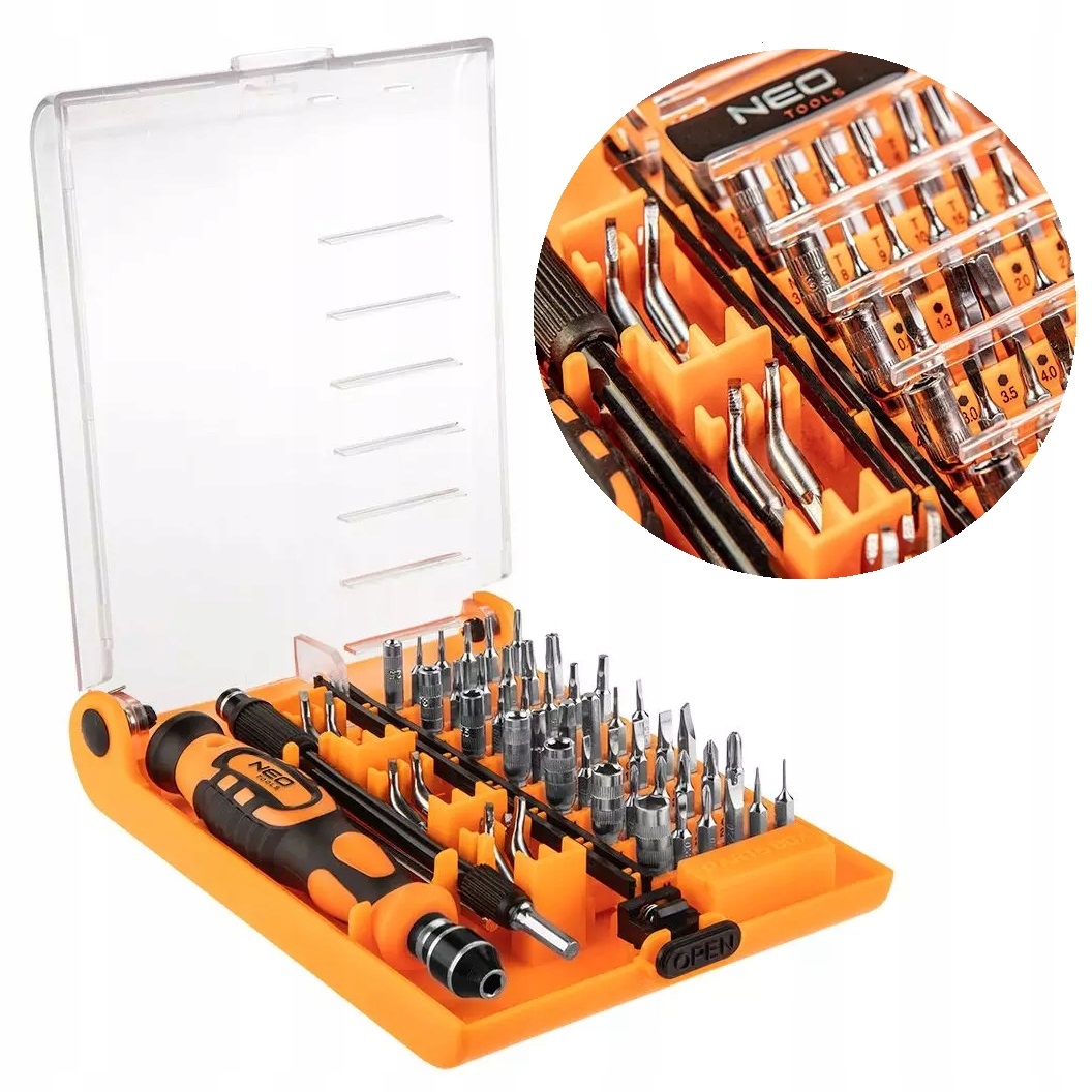 Końcówki wkrętakowe precyzyjne z uchwytem 45 szt. – Niezbędne narzędzie w każdym domu