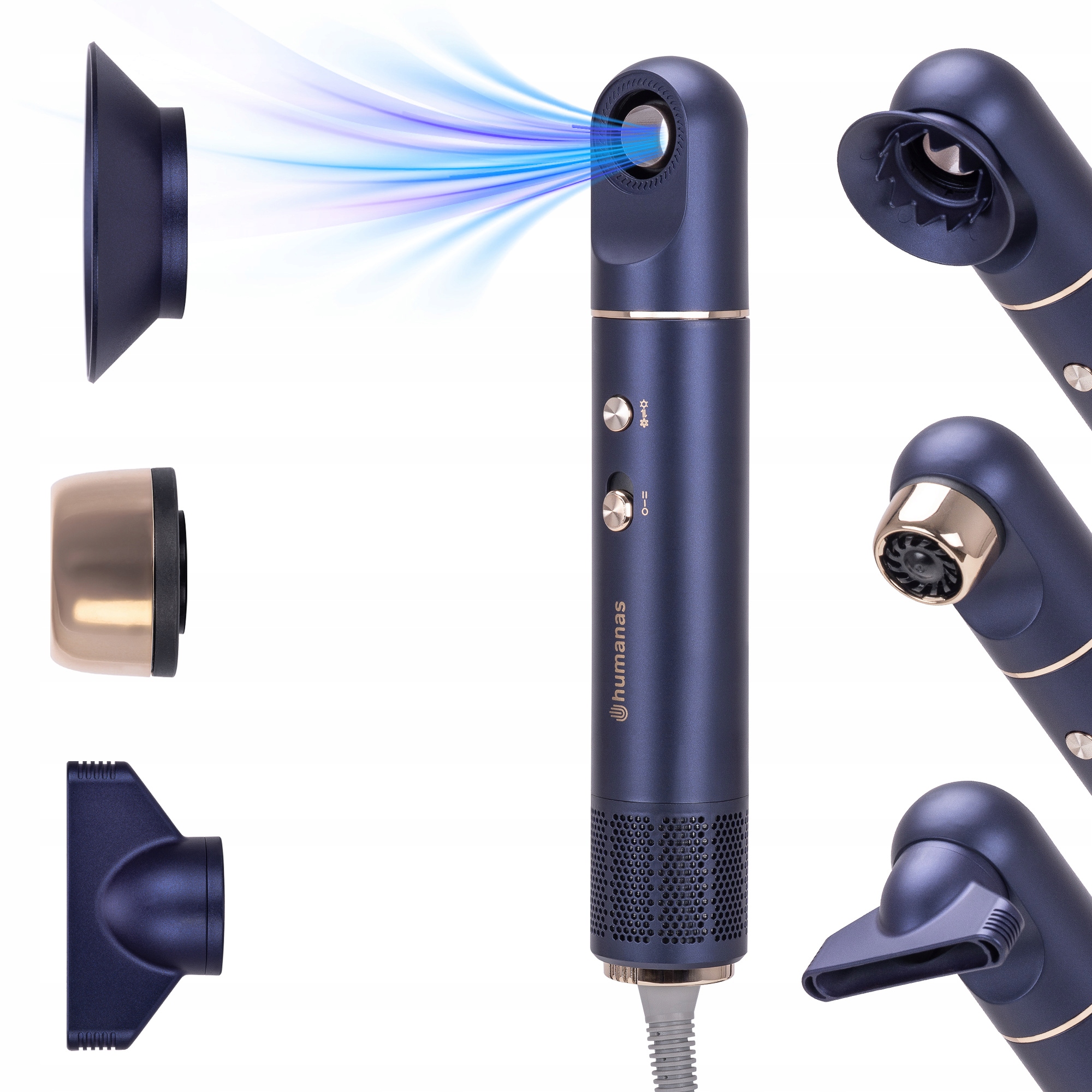 Suszarka do włosów z funkcją jonizowania Humanas AirTouch HD-AT05 – Idealna do codziennej pielęgnacji