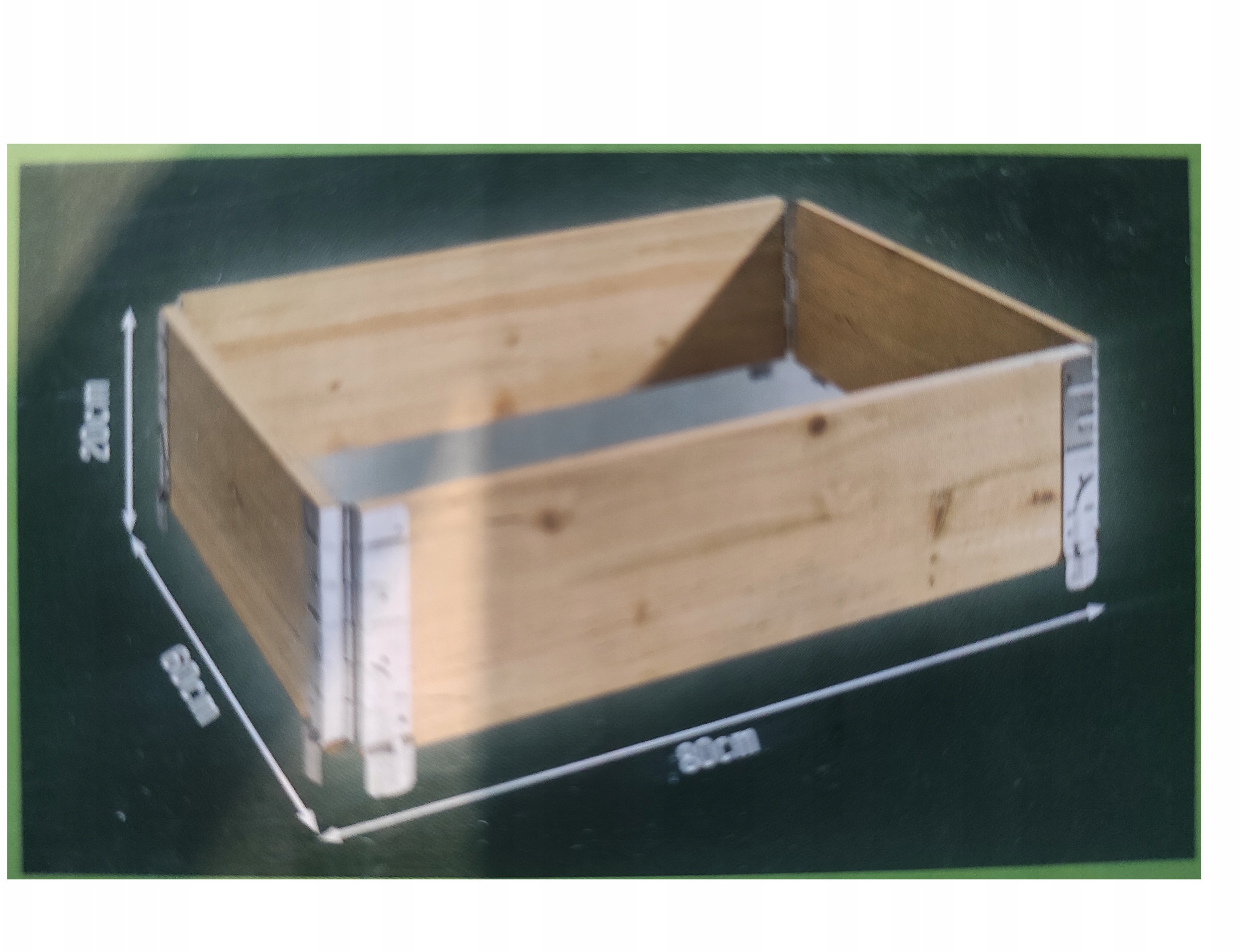 Wymiary i specyfikacja techniczna kwietnika 80 x 60 x 20 cm
