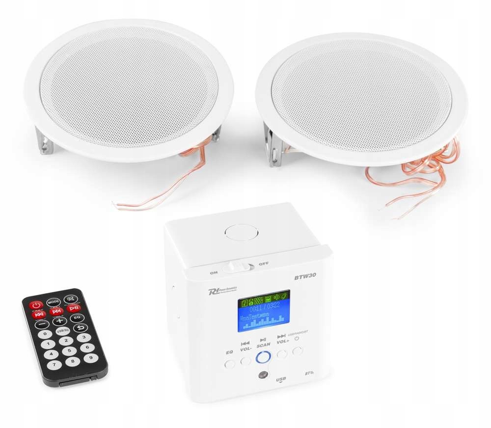 ML Zestaw System audio wzmacniacz BT+ 2x głośnik sufitowy 2x15W – Doskonałe nagłośnienie w Twoim wnętrzu