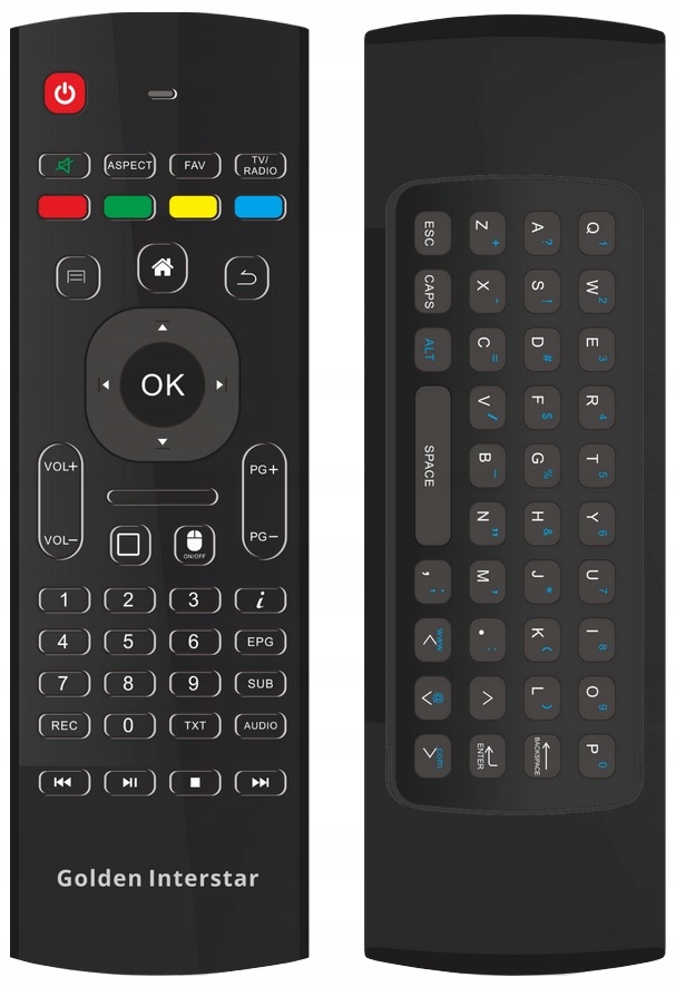 Pilot żyroskopowy GOLDEN INTERSTAR AIRMOUSE – Nowoczesne sterowanie dla Twojego telewizora