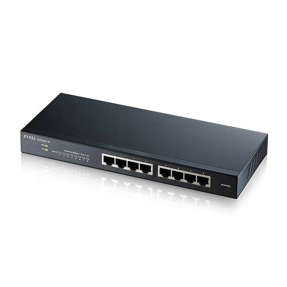 Switch ZyXEL GS1900-8 – Wydajność i zarządzanie w Twojej sieci