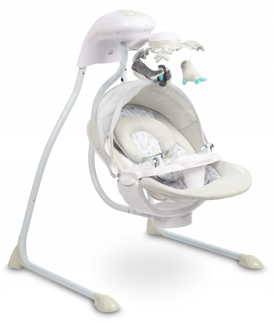 Huśtawka elektryczna Caretero Raffi Light Grey – Komfort i bezpieczeństwo dla niemowląt