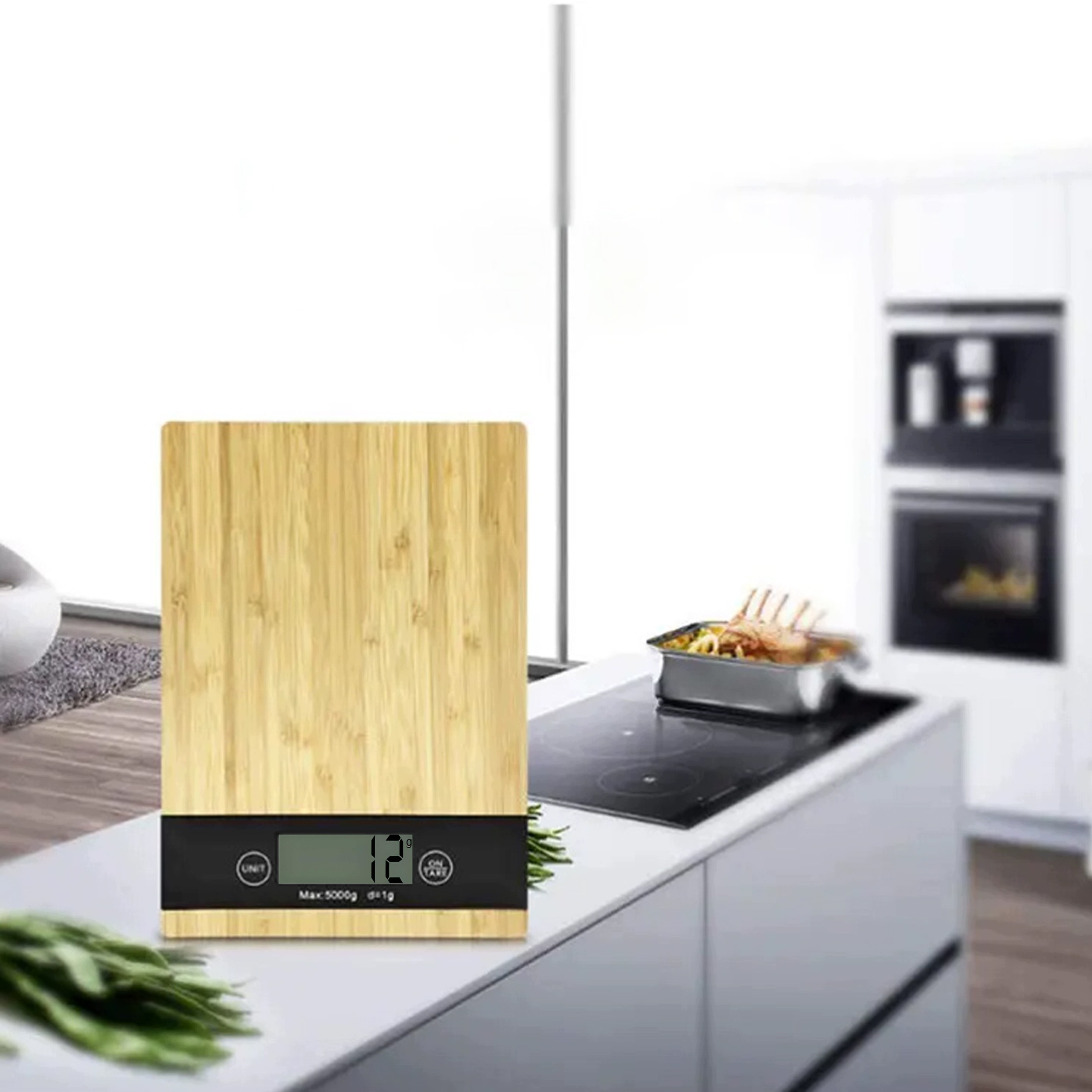 Bambusowa elektroniczna waga kuchenna 5kg 1g – Precyzyjne ważenie w Twojej kuchni