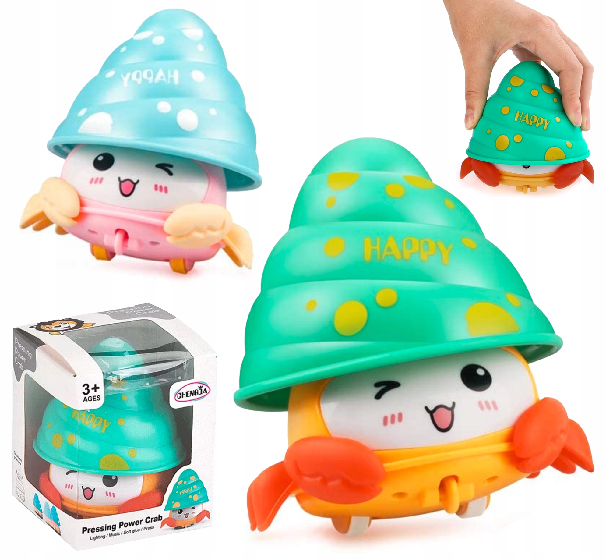 Press&Go Krabik w muszli – Interaktywna zabawka dla najmłodszych