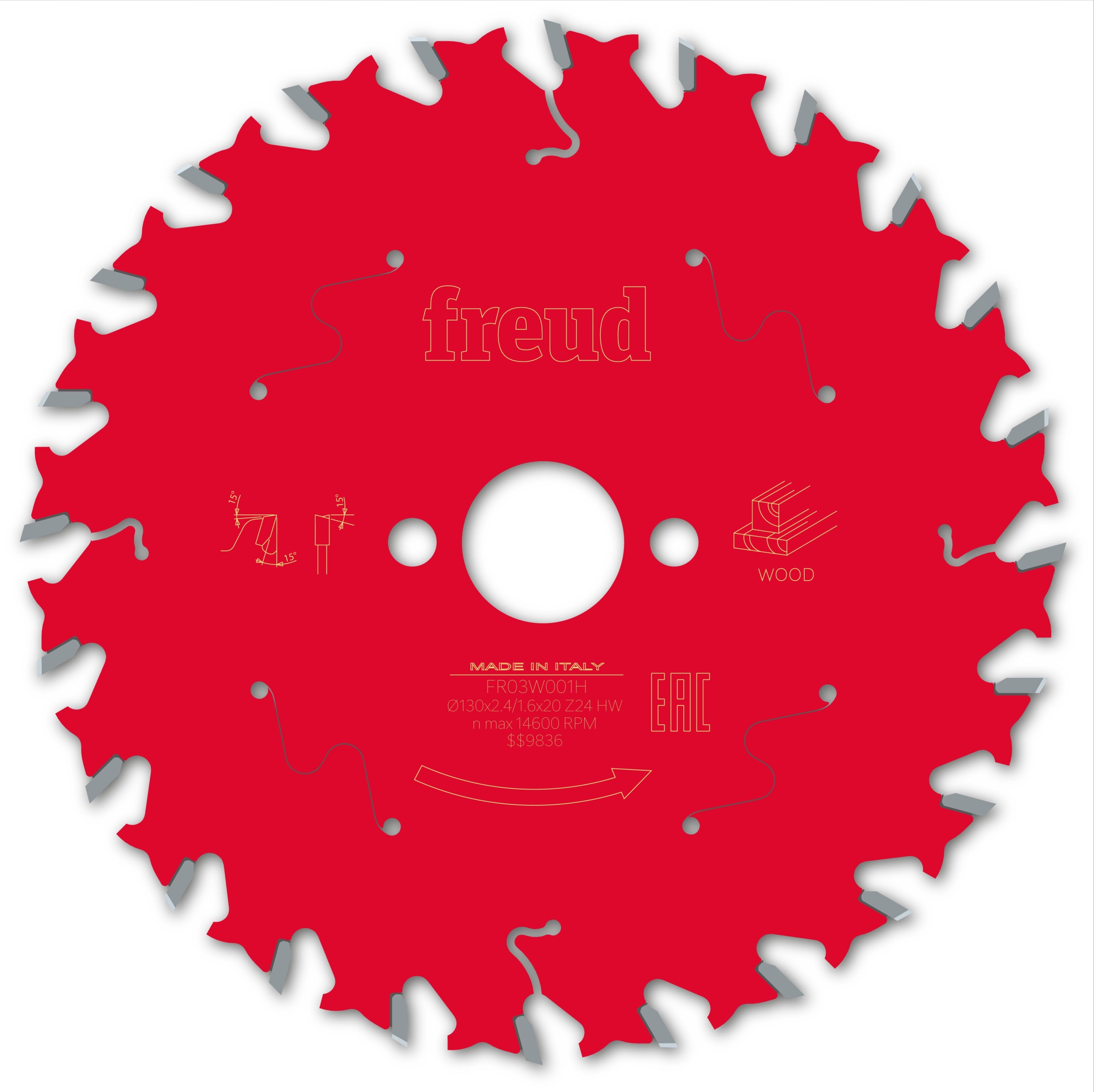 Tarcza Pil. FR03W001H 130X2,4X20-24 – Idealna do cięcia drewna i sklejki