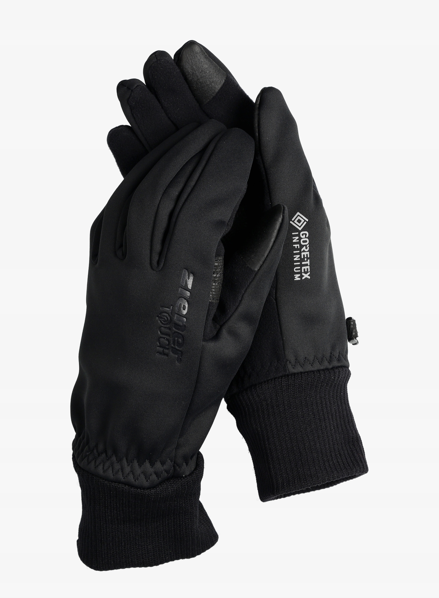 Rękawiczki softshell Ziener Idaho GTX INF Touch - czarny, rozmiar L