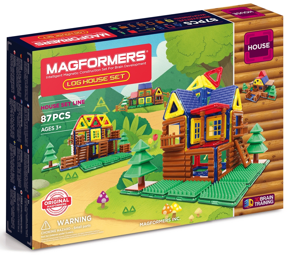 LOG HOUSE SET – Kreatywne klocki magnetyczne dla dzieci
