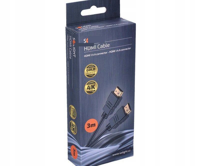 Solight HDMI kabel z Ethernetem 3m – Idealne połączenie dla Twojego telewizora i PC
