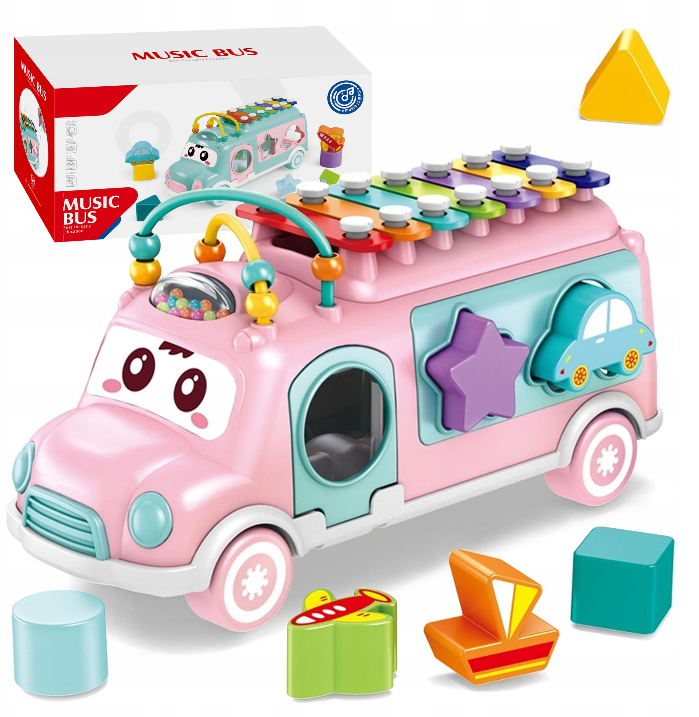 Duży Autobus Muzyczny Bus Dla Dzieci – Zabawka 5w1 dla Twojego Malucha