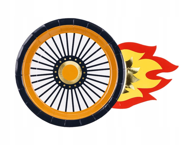 Talerzyki Koło 26.5x18 cm – Idealne na tematyczne przyjęcia