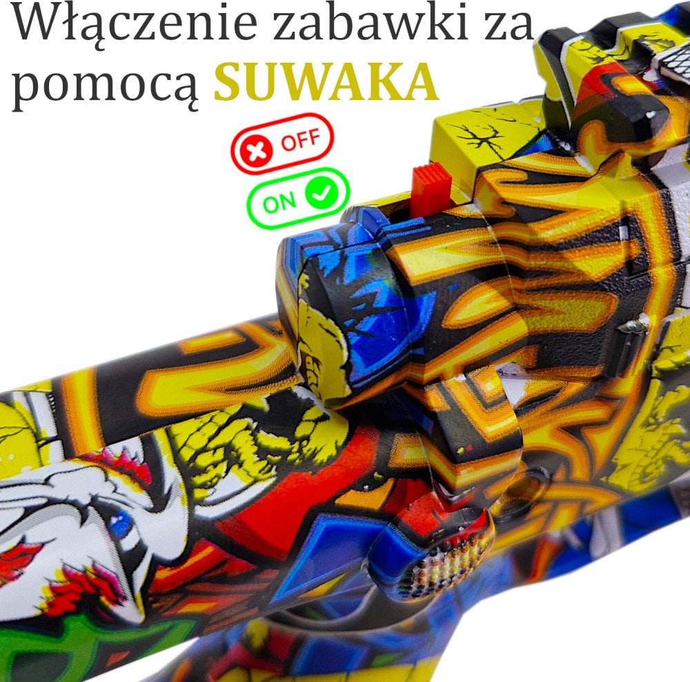 Snajperka AWP AUTOMAT Na Kulki Żelowe Wodne Orbeez Karabin Elektryczny CS2 TOMDORIX