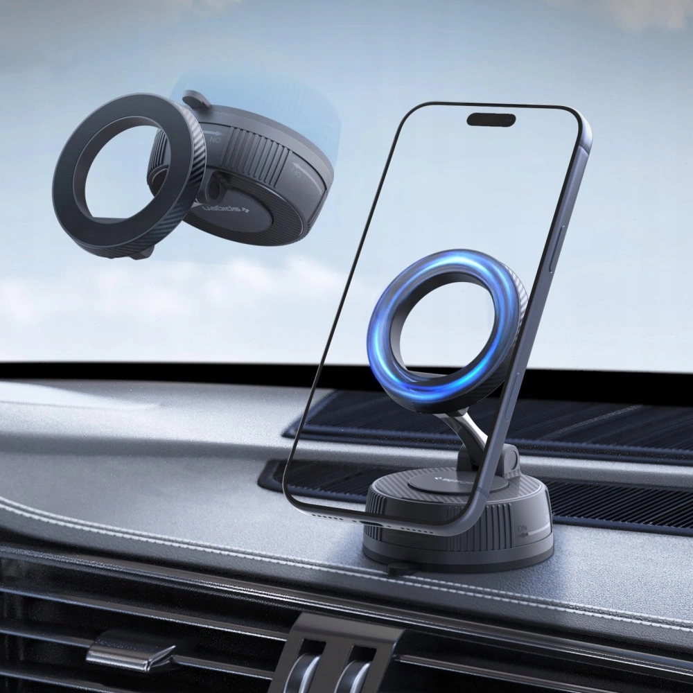 Spigen MFT36 VacuumLock Magnetic MagSafe Dashboard Car Mount – Doskonałe rozwiązanie dla Twojego smartfona