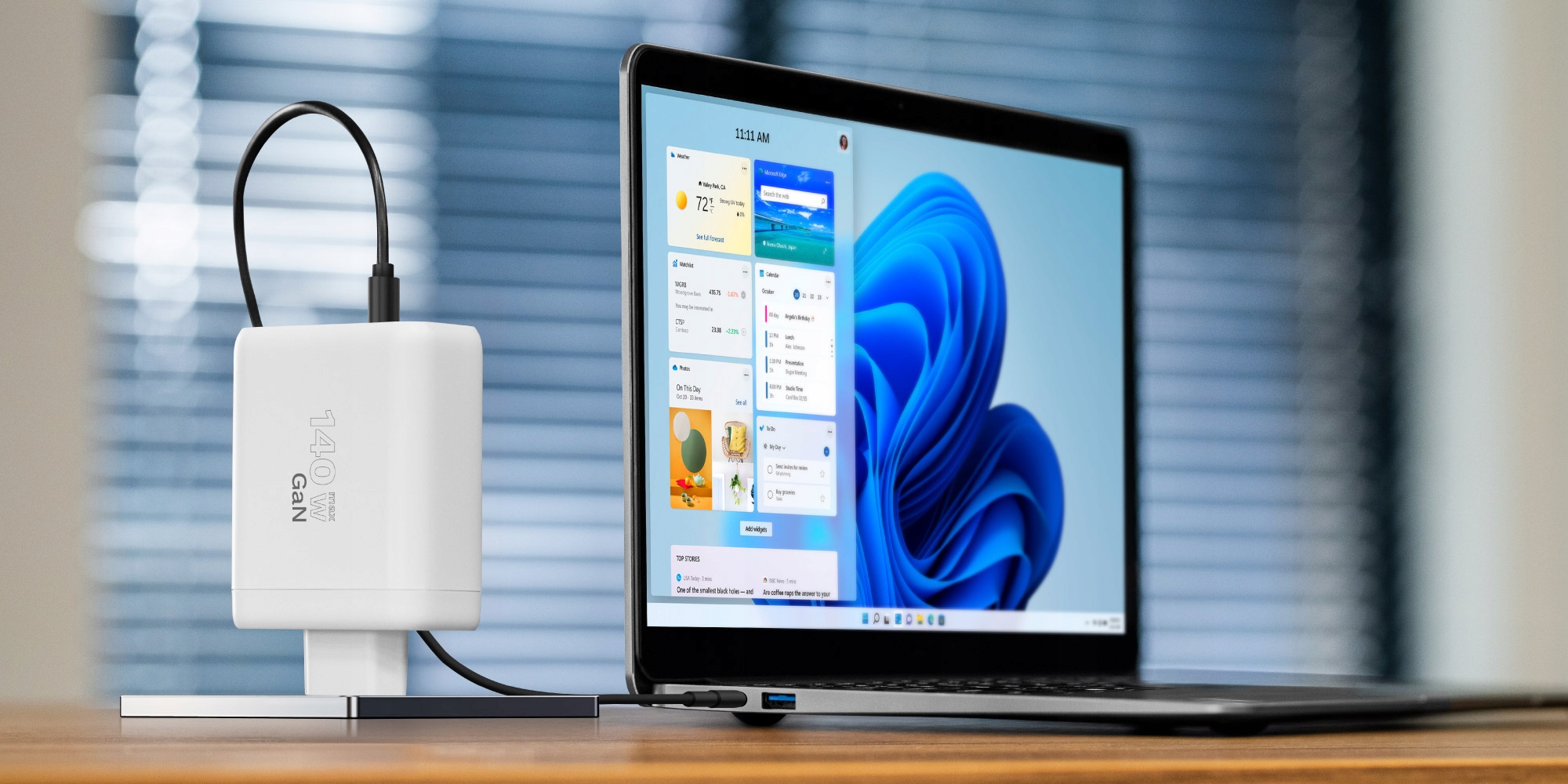 Ładowarka sieciowa Kruger&Matz 140 W GaN z funkcją szybkiego ładowania