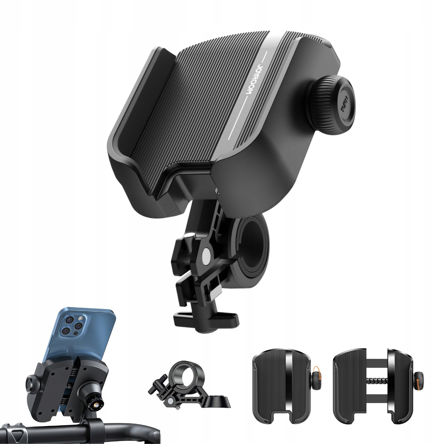 Uchwyt do telefonu na rower motocykl hulajnogę 4.7-7'' - czarny