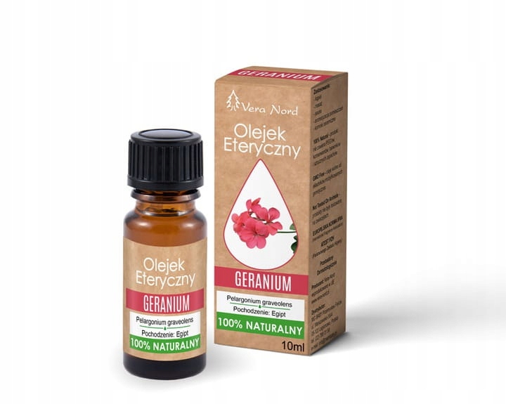 VERA NORD - Naturalny olejek eteryczny Geranium 10ml – Esencja natury w Twoim domu