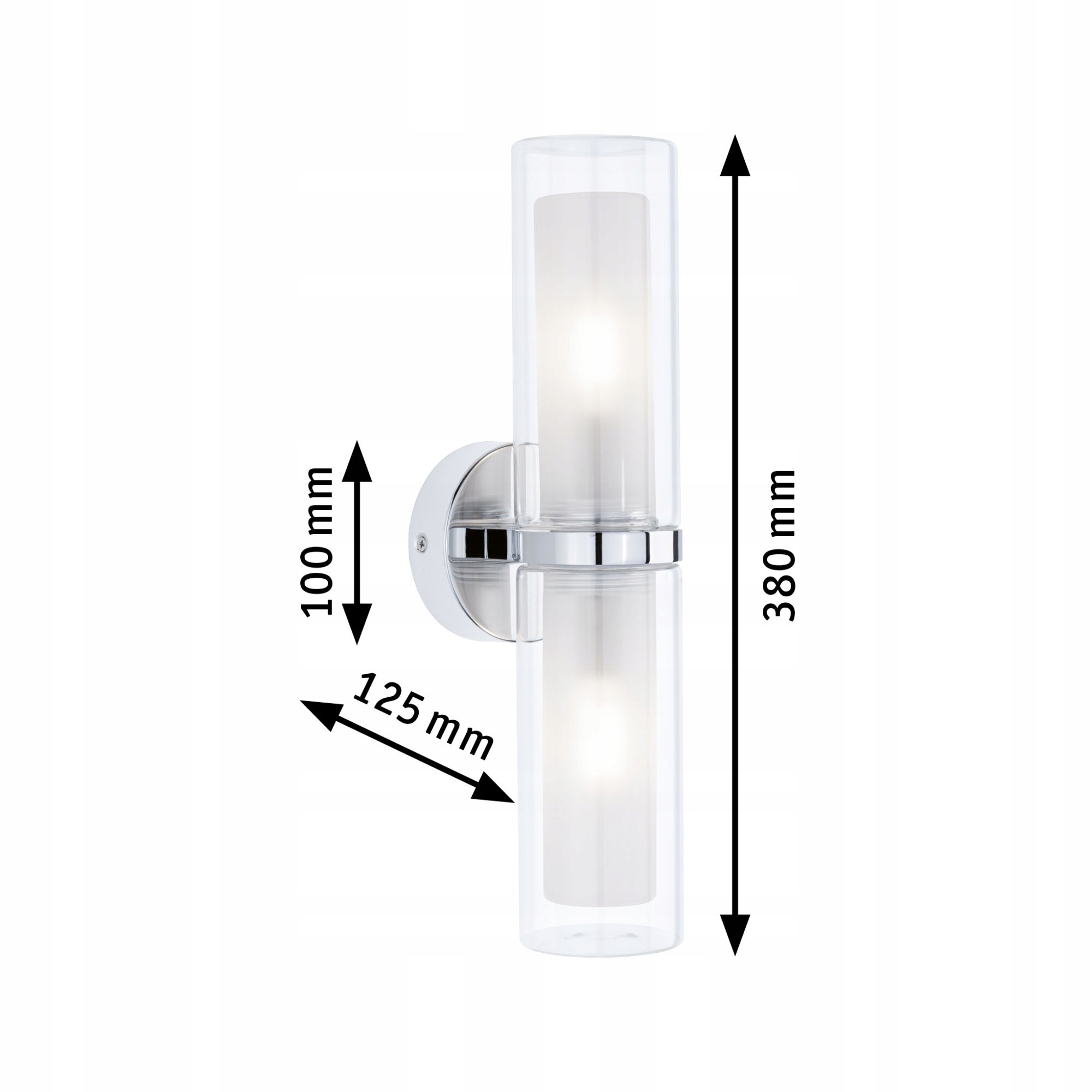 Kinkiet Paulmann Lampa ścienna LUENA E14 max. 2x20W IP44 230V szkło chrom / metal – Elegancja i nowoczesny design